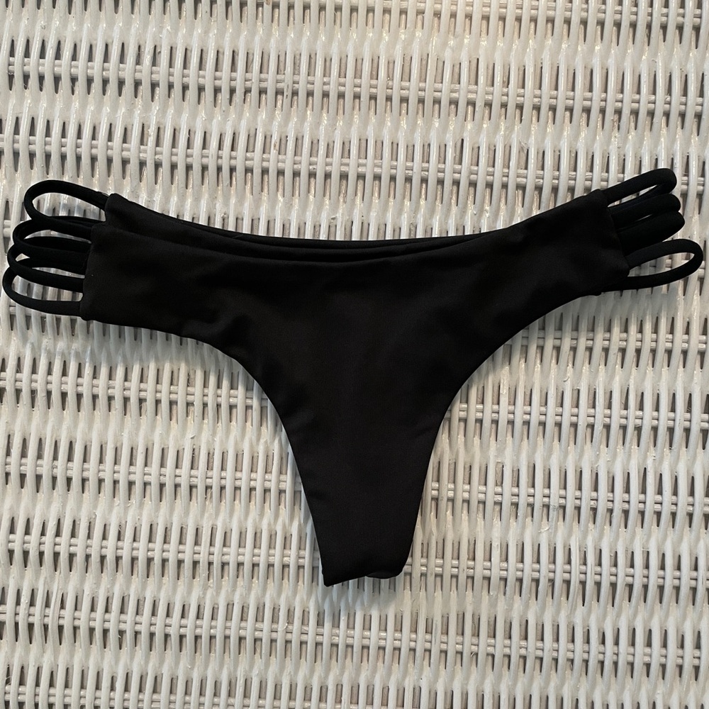 Sand Cloud Black Cheeky Bikini Bottom (Small)